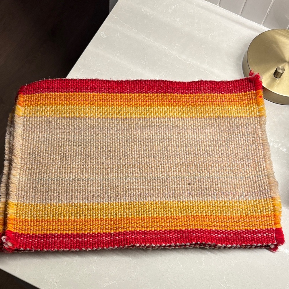 Set of 4 vintage Woven placements 12x16”